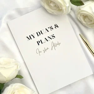 A beautifully designed notebook featuring meaningful Islamic wording to inspire daily reflection, gratitude, and intention. Perfect for personal use or gifting.
