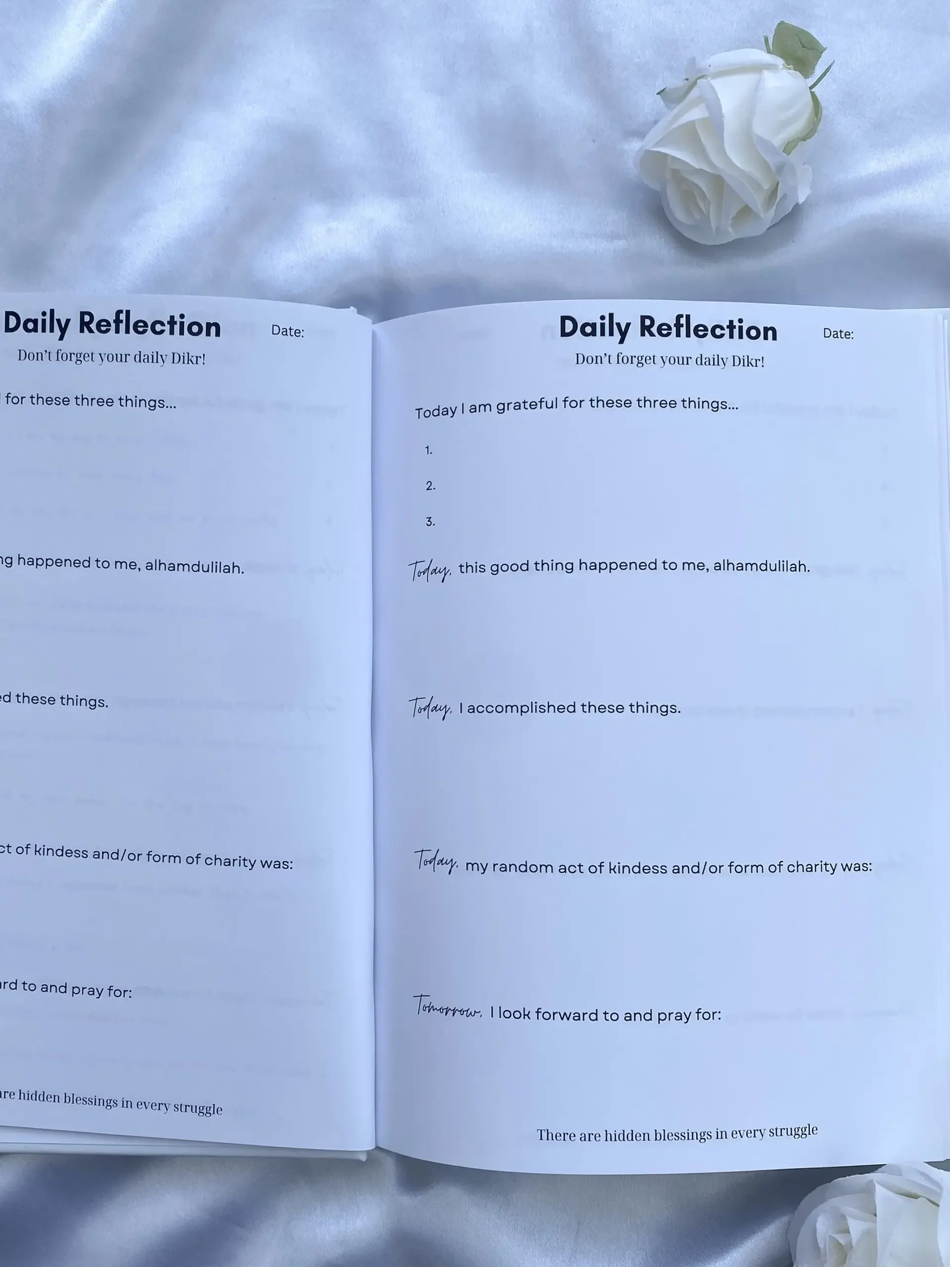My Life is Full of Baraqah – Guided Gratitude Journal - Daily Reflection Page